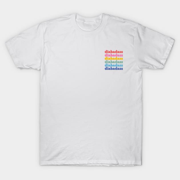 Diabadass Rainbow Repeat T-Shirt by DiabadassDesigns